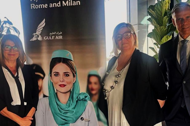 Gulf Air aumenta le frequenze dall'Italia: serata evento a Milano 